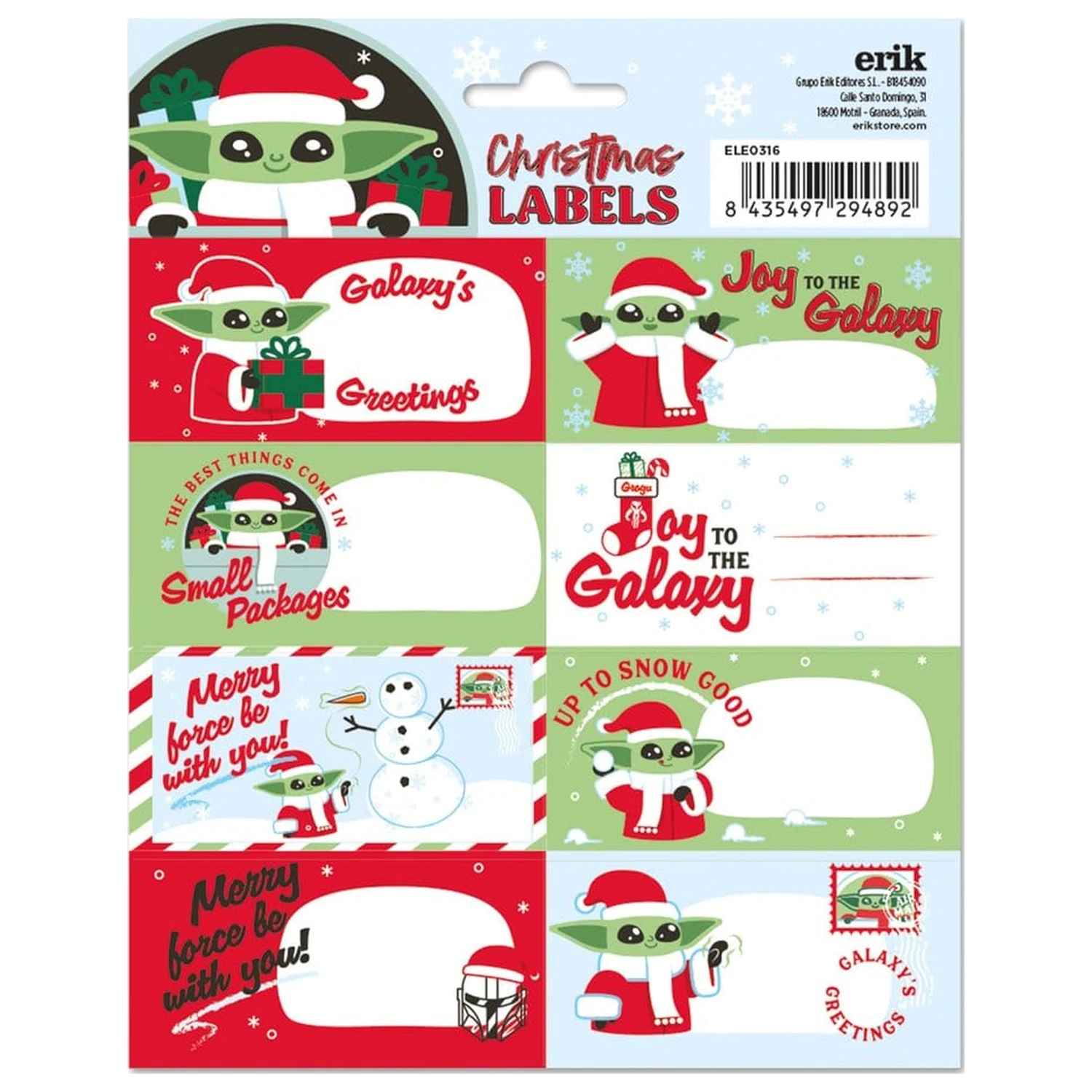 Star Wars Self-Adhesive Labels Christmas product photo