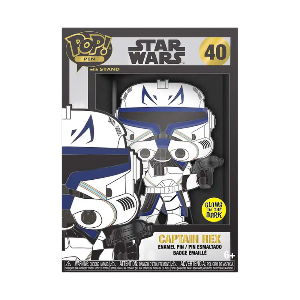 Star Wars Clone Wars Loungefly POP! Enamel Pin Captain Rex (Glow-in-the-Dark) 10 cm termékfotó