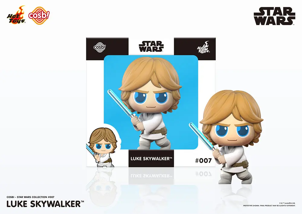 Star Wars Cosbi Mini Figure Luke Skywalker Lightsaber 8 cm product photo