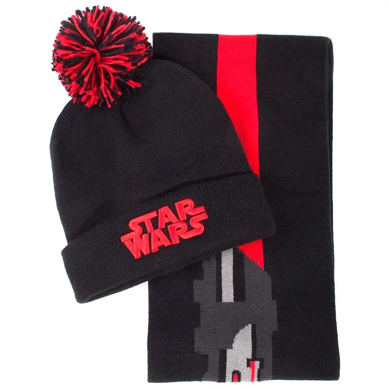 Star Wars Darth Vader beanie and scarf set product photo