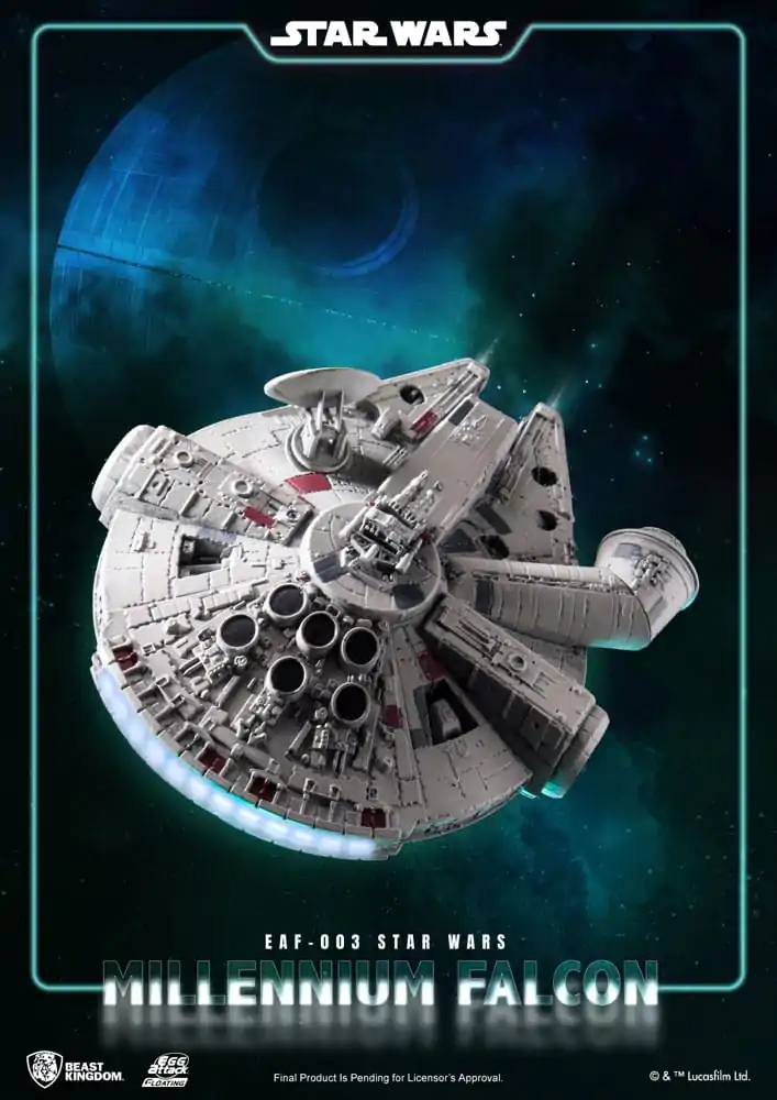 Star Wars Egg Attack Floating Model with Light Up Function Millennium Falcon 13 cm termékfotó