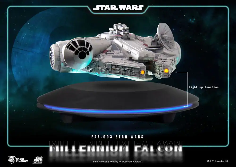 Star Wars Egg Attack Floating Model with Light Up Function Millennium Falcon 13 cm termékfotó