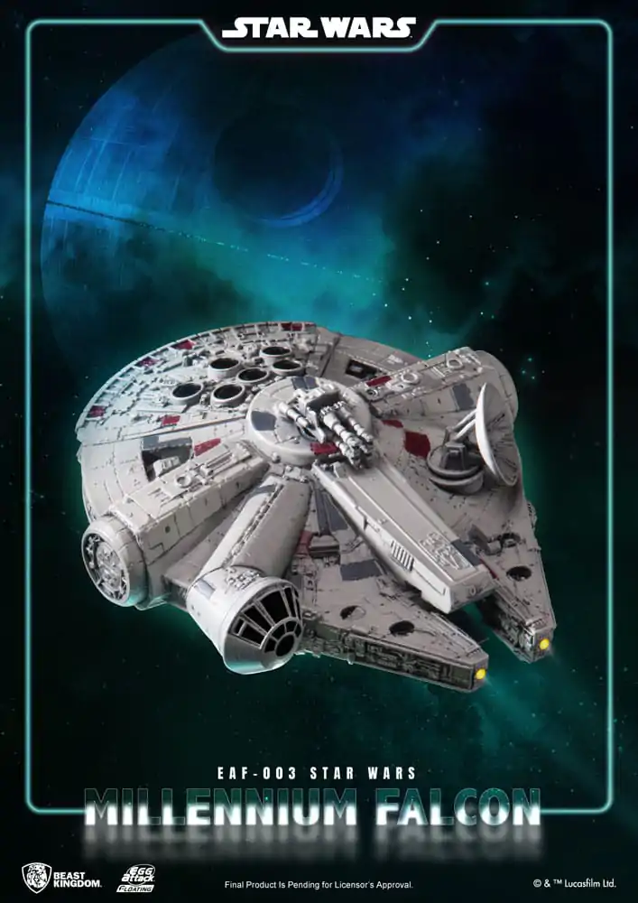 Star Wars Egg Attack Floating Model with Light Up Function Millennium Falcon 13 cm termékfotó