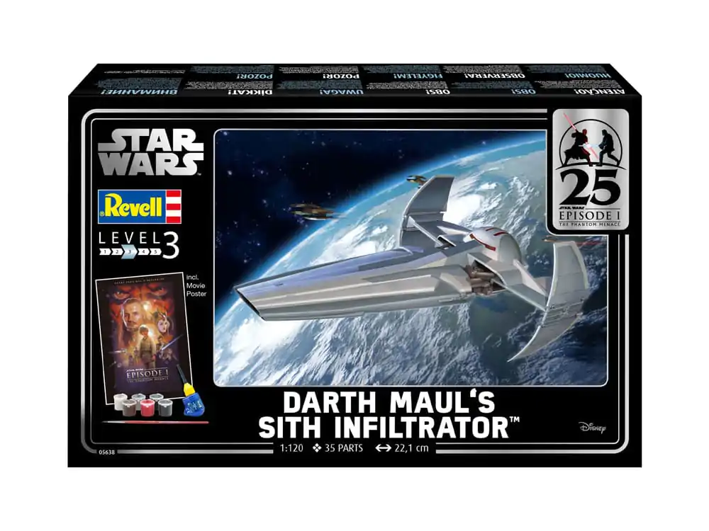 Star Wars Episode I Model Kit Gift Set 1/120 Darth Maul's Sith Infiltrator 22 cm termékfotó