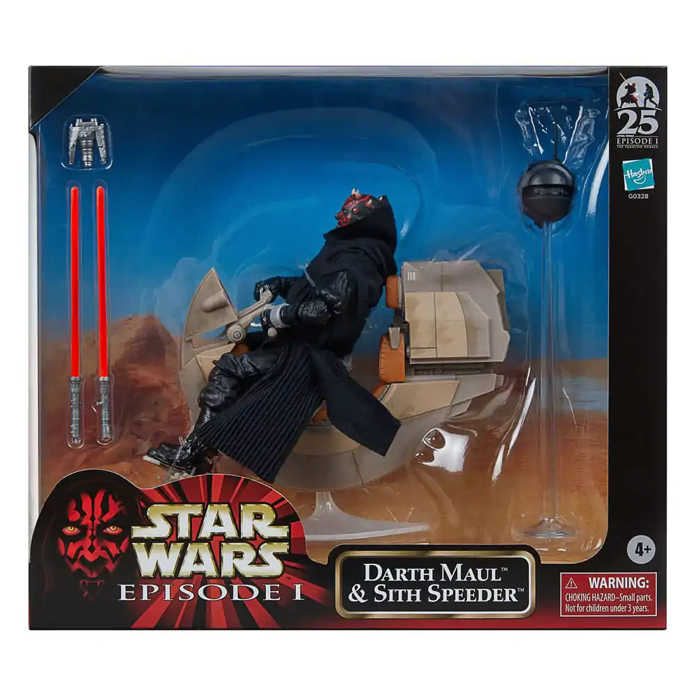 Star Wars Episode I Black Series Vehicle with Action Figure Darth Maul & Sith Speeder SDCC 2024 product photo