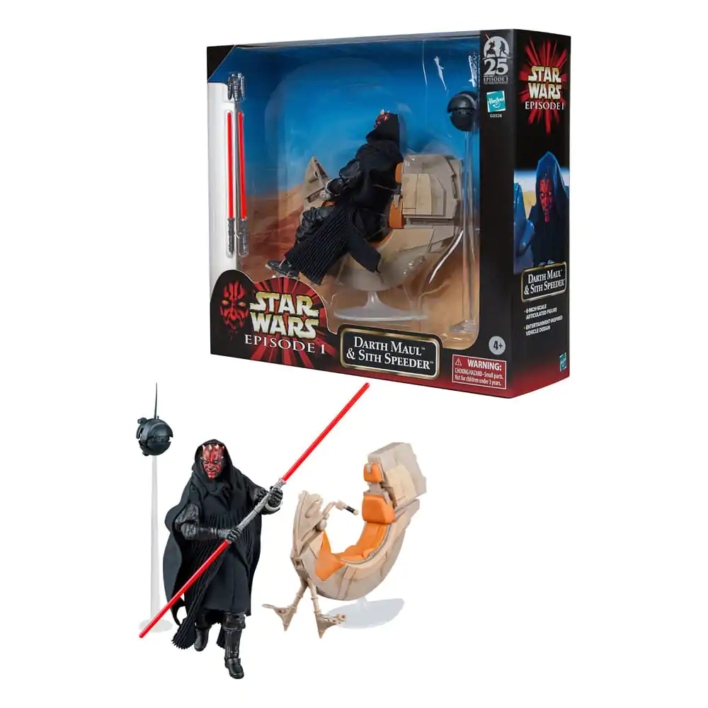 Star Wars Episode I Black Series Vehicle with Action Figure Darth Maul & Sith Speeder SDCC 2024 product photo