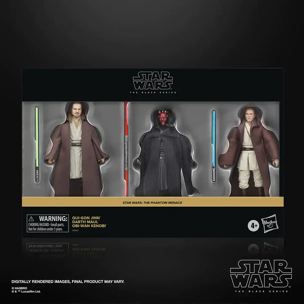 Star Wars Episode I Black Series Action Figure 3-Pack Qui-Gon Jinn, Darth Maul, Obi-Wan Kenobi 15 cm product photo