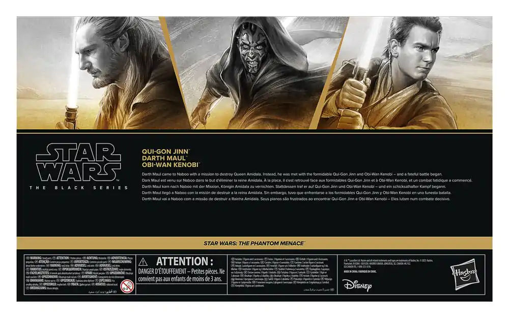 Star Wars Episode I Black Series Action Figure 3-Pack Qui-Gon Jinn, Darth Maul, Obi-Wan Kenobi 15 cm product photo