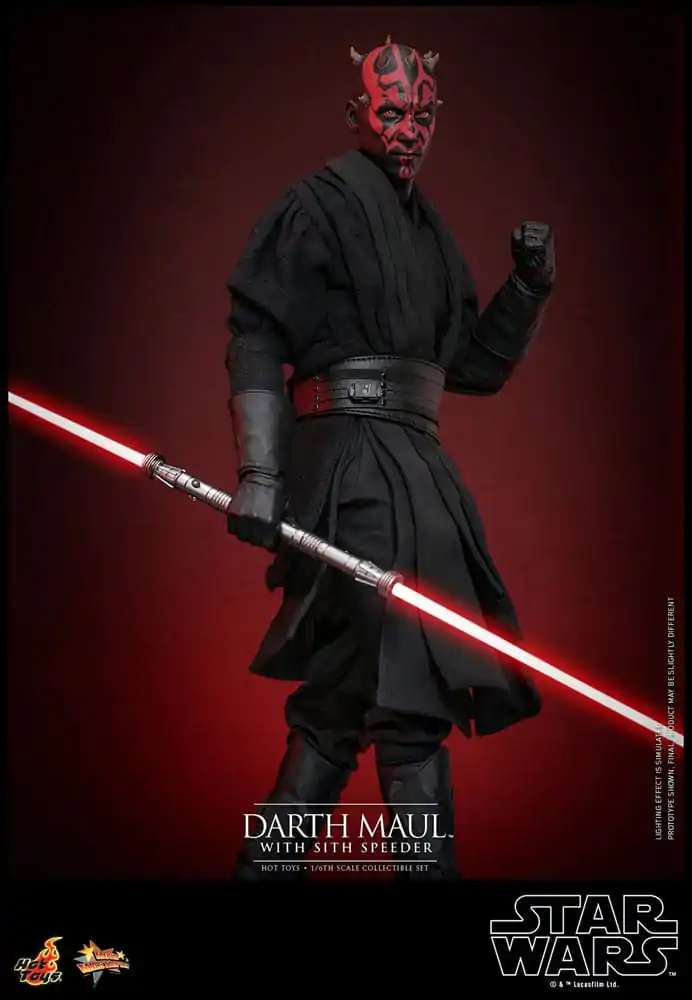 Star Wars Episode I Movie Masterpiece Action Figure 1/6 Darth Maul with Sith Speeder 29 cm product photo