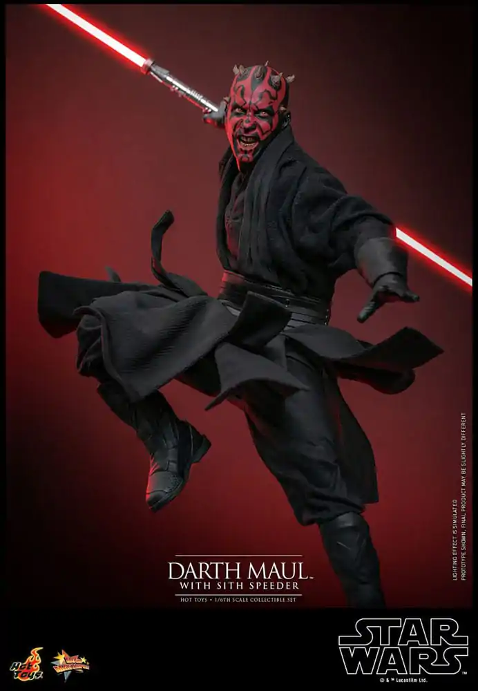 Star Wars Episode I Movie Masterpiece Action Figure 1/6 Darth Maul with Sith Speeder 29 cm product photo