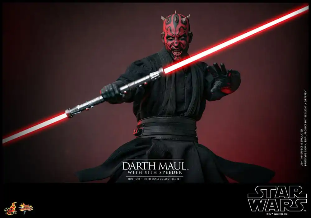 Star Wars Episode I Movie Masterpiece Action Figure 1/6 Darth Maul with Sith Speeder 29 cm product photo