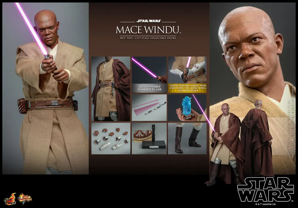 Star Wars: Episode II Action Figure 1/6 Mace Windu 32 cm product photo