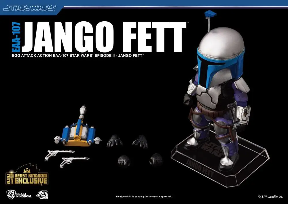 Star Wars Episode II Egg Attack Action Figure Jango Fett BK Exclusive 16 cm product photo