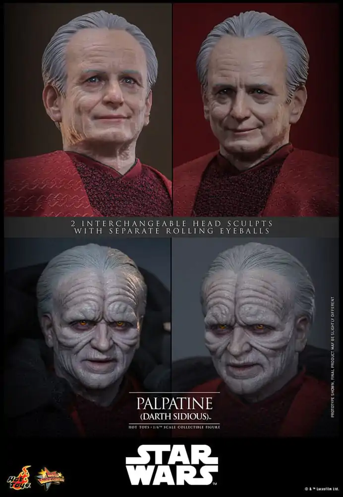 Star Wars: Episode III - Revenge of the Sith Action Figure 1/6 Palpatine (Darth Sidious) 29 cm product photo