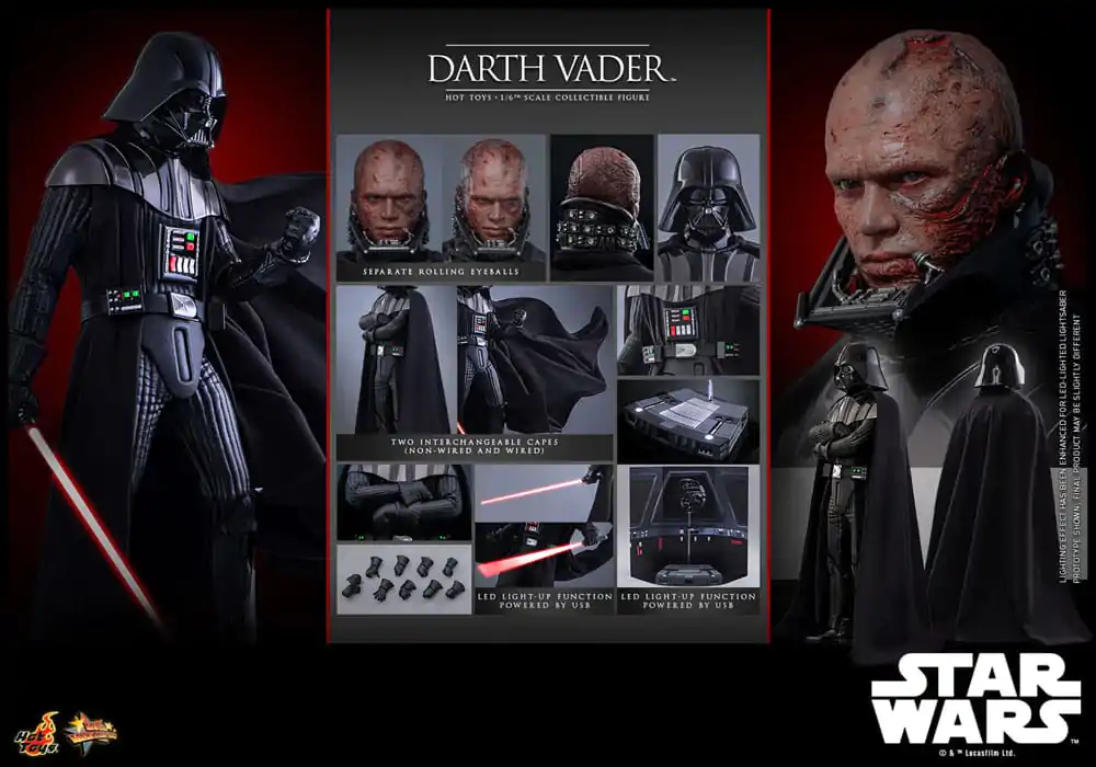 Star Wars: Episode III - Revenge of the Sith Movie Masterpiece Action Figure 1/6 Darth Vader 35 cm product photo