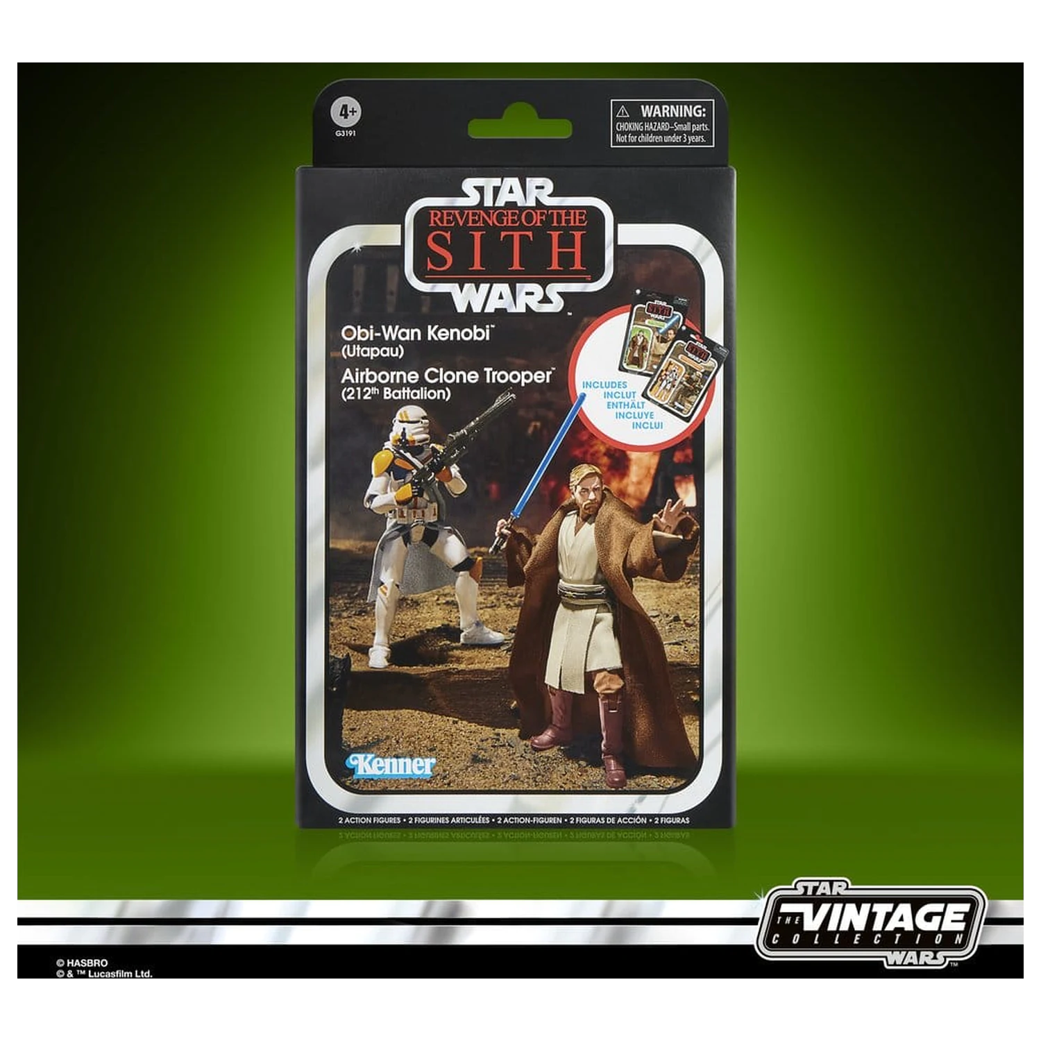 Star Wars Episode III Vintage Collection Action Figure 2-Pack Obi-Wan Kenobi & Airborne Clone Trooper 10 cm product photo