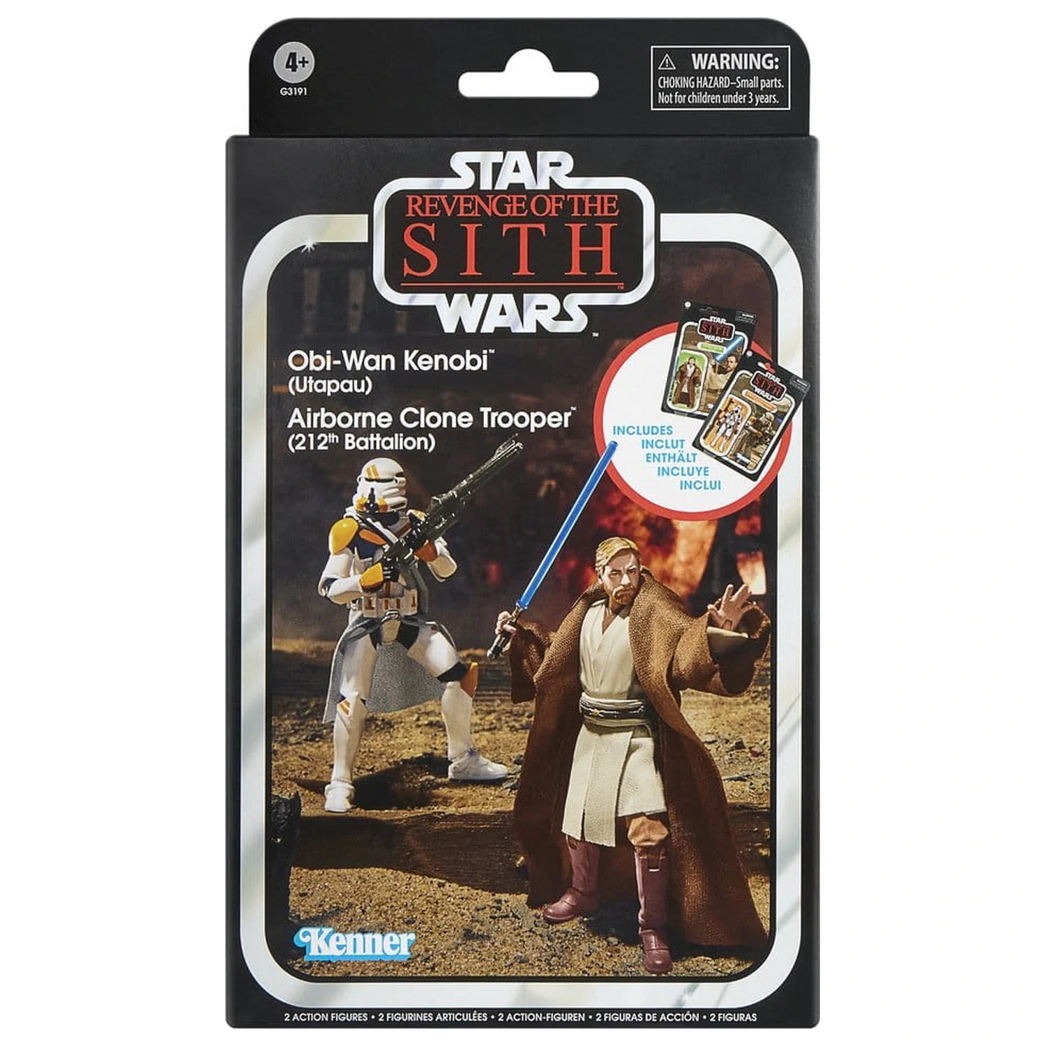 Star Wars Episode III Vintage Collection Action Figure 2-Pack Obi-Wan Kenobi & Airborne Clone Trooper 10 cm product photo
