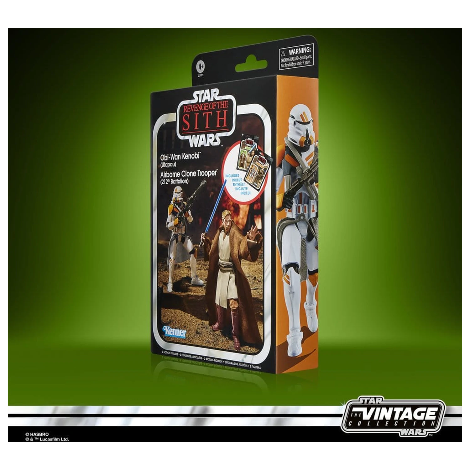 Star Wars Episode III Vintage Collection Action Figure 2-Pack Obi-Wan Kenobi & Airborne Clone Trooper 10 cm product photo