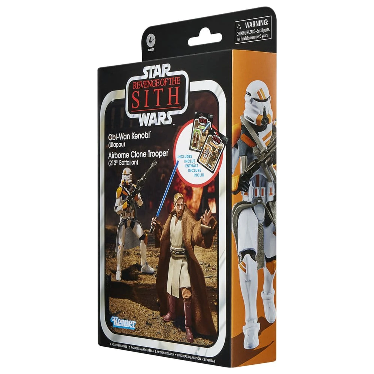 Star Wars Episode III Vintage Collection Action Figure 2-Pack Obi-Wan Kenobi & Airborne Clone Trooper 10 cm product photo