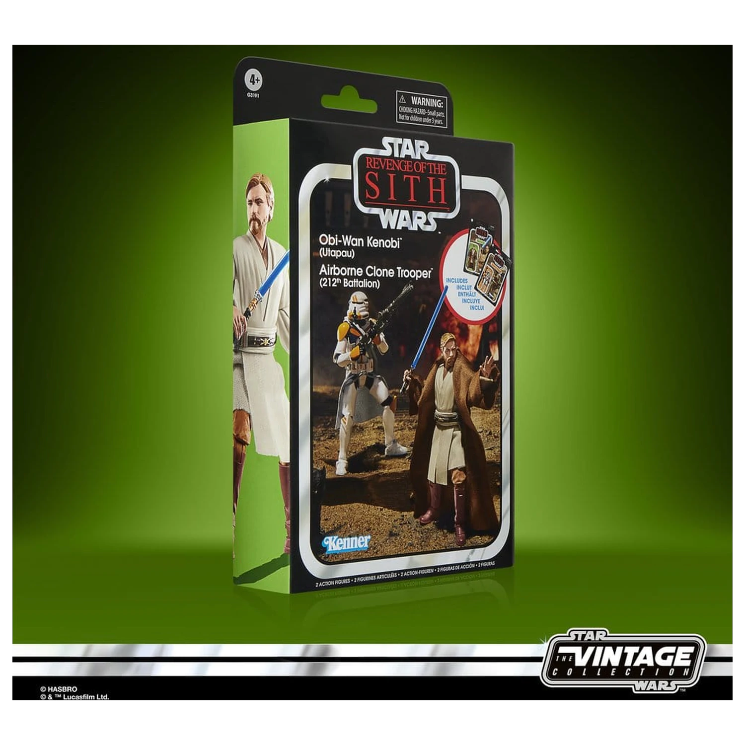 Star Wars Episode III Vintage Collection Action Figure 2-Pack Obi-Wan Kenobi & Airborne Clone Trooper 10 cm product photo