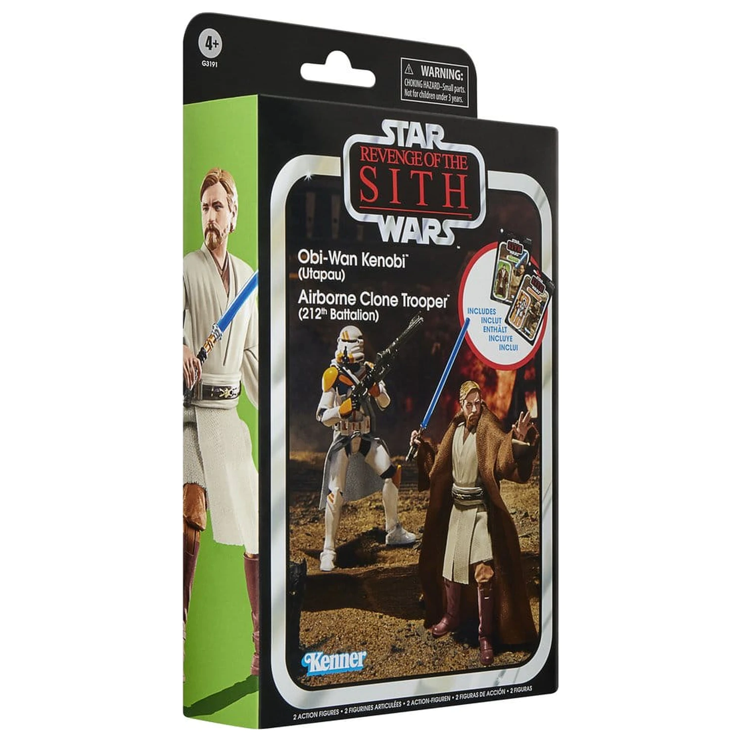 Star Wars Episode III Vintage Collection Action Figure 2-Pack Obi-Wan Kenobi & Airborne Clone Trooper 10 cm product photo