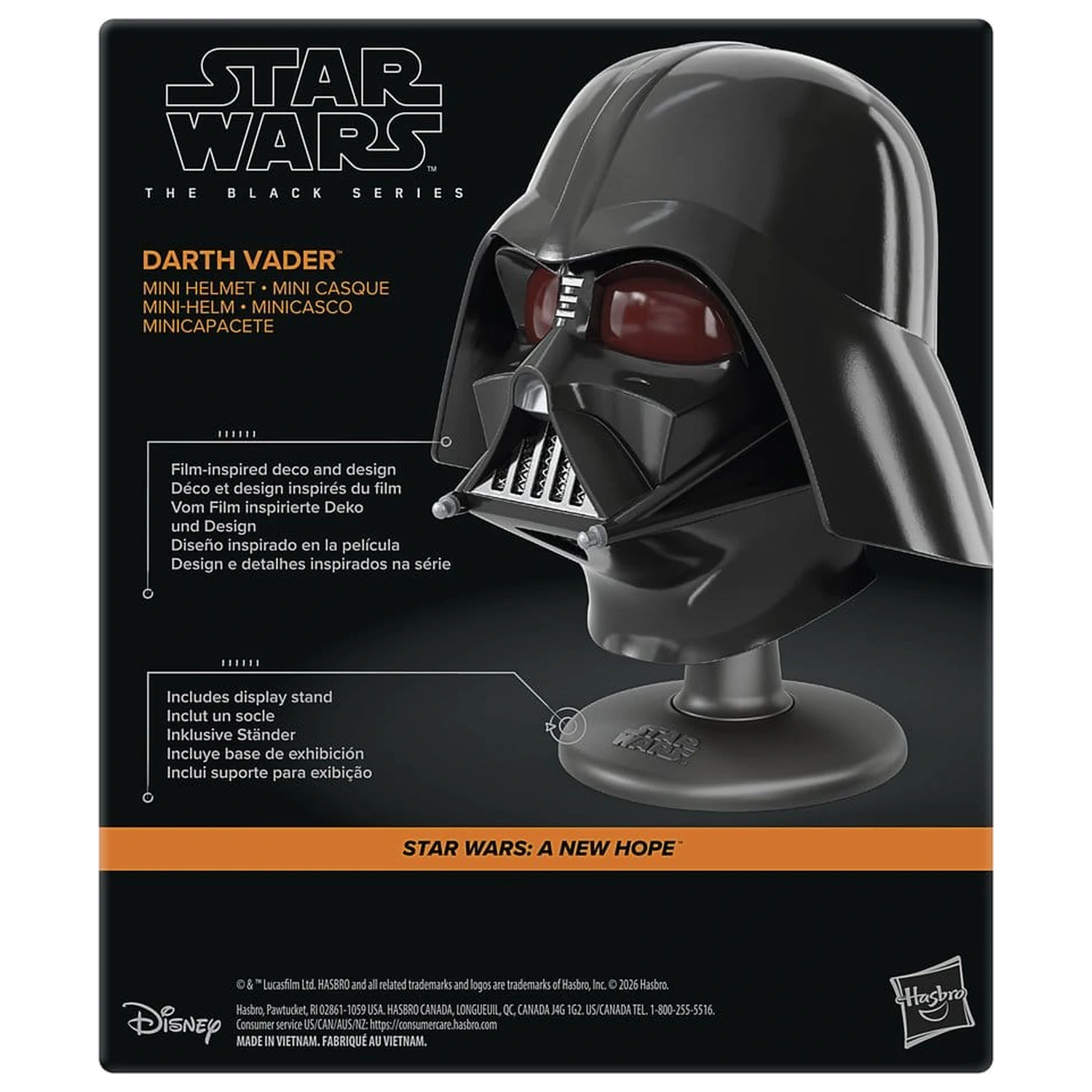 Star Wars Episode IV Black Series Mini Helmet Darth Vader 15 cm product photo