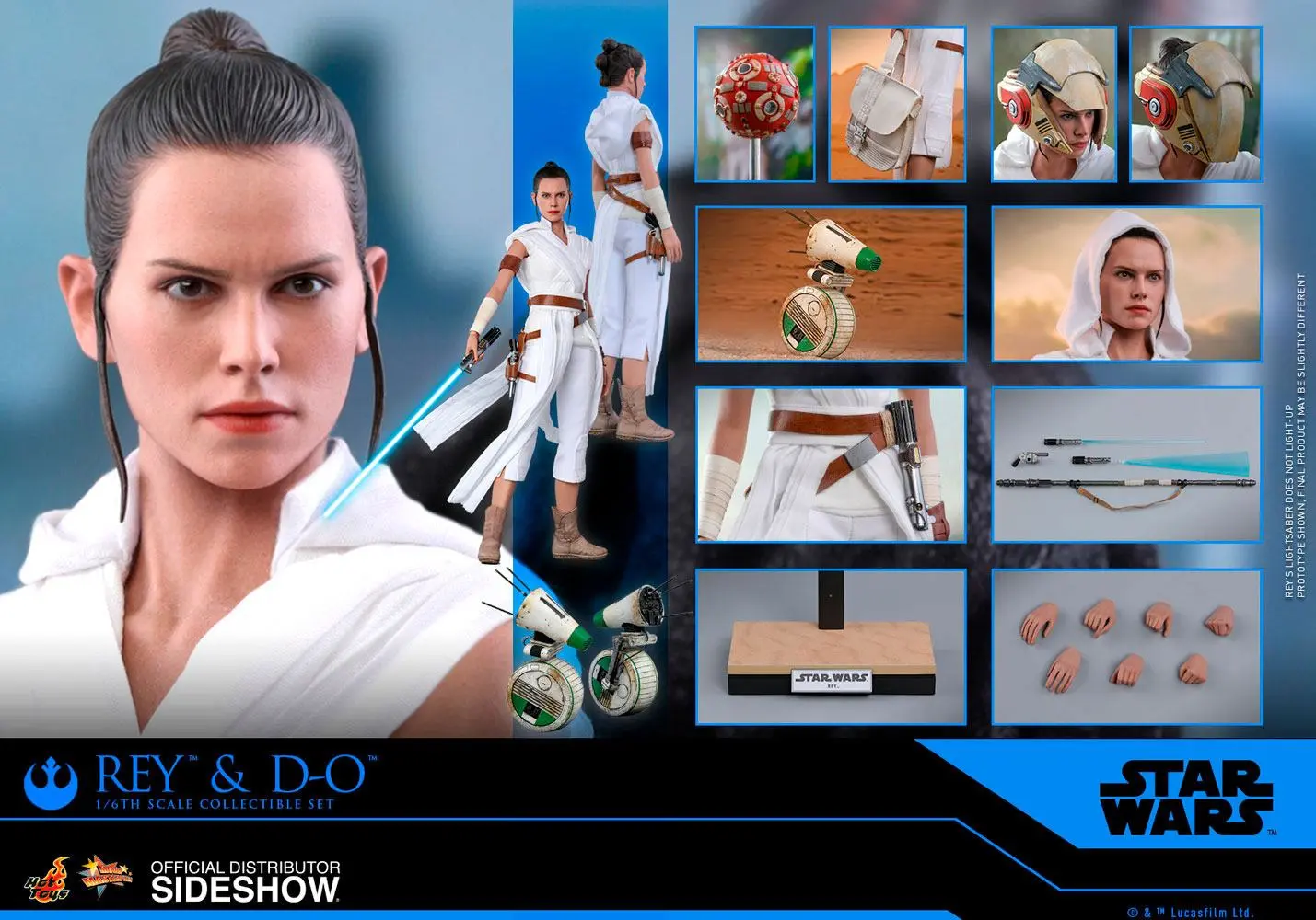 Star Wars Episode IX Movie Masterpiece Action Figure 2-Pack 1/6 Rey &amp; D-O 28 cm product photo