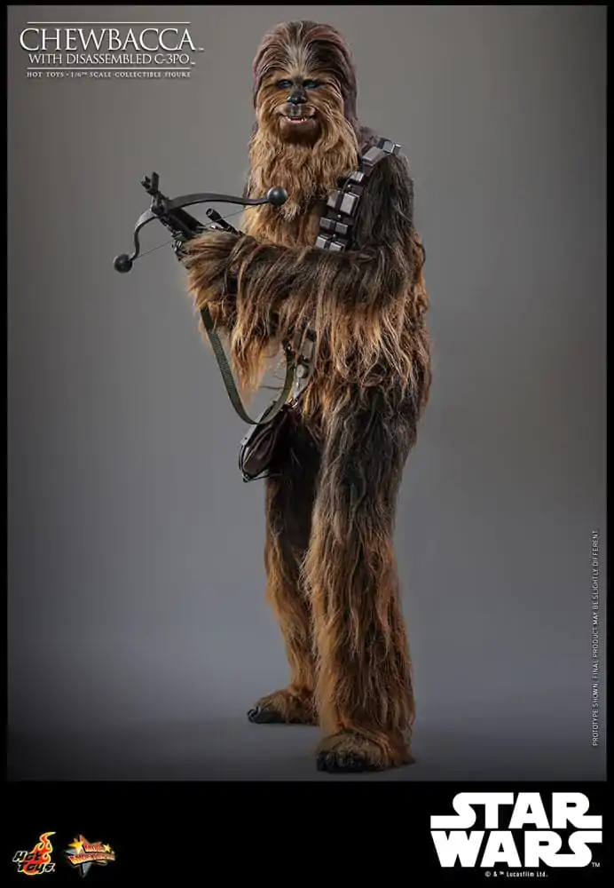 Star Wars Episode V Movie Masterpiece Action Figure 1/6 Chewbacca with Disassembled C-3PO 36 cm product photo