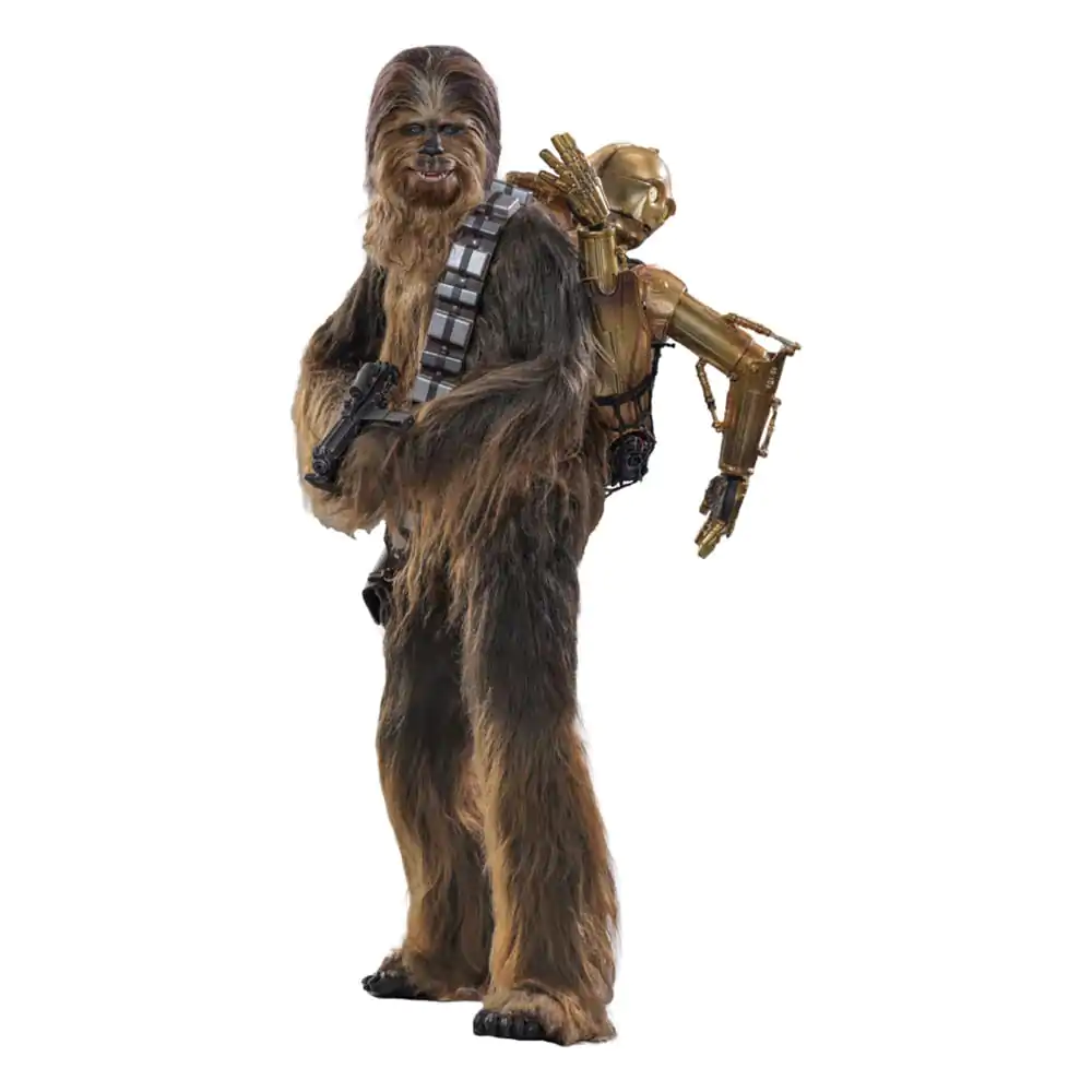 Star Wars Episode V Movie Masterpiece Action Figure 1/6 Chewbacca with Disassembled C-3PO 36 cm product photo