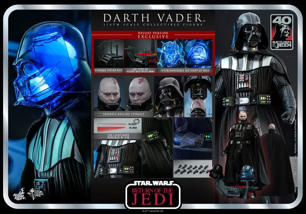 Star Wars: Episode VI 40th Anniversary Action Figure 1/6 Darth Vader Deluxe Version 35 cm product photo