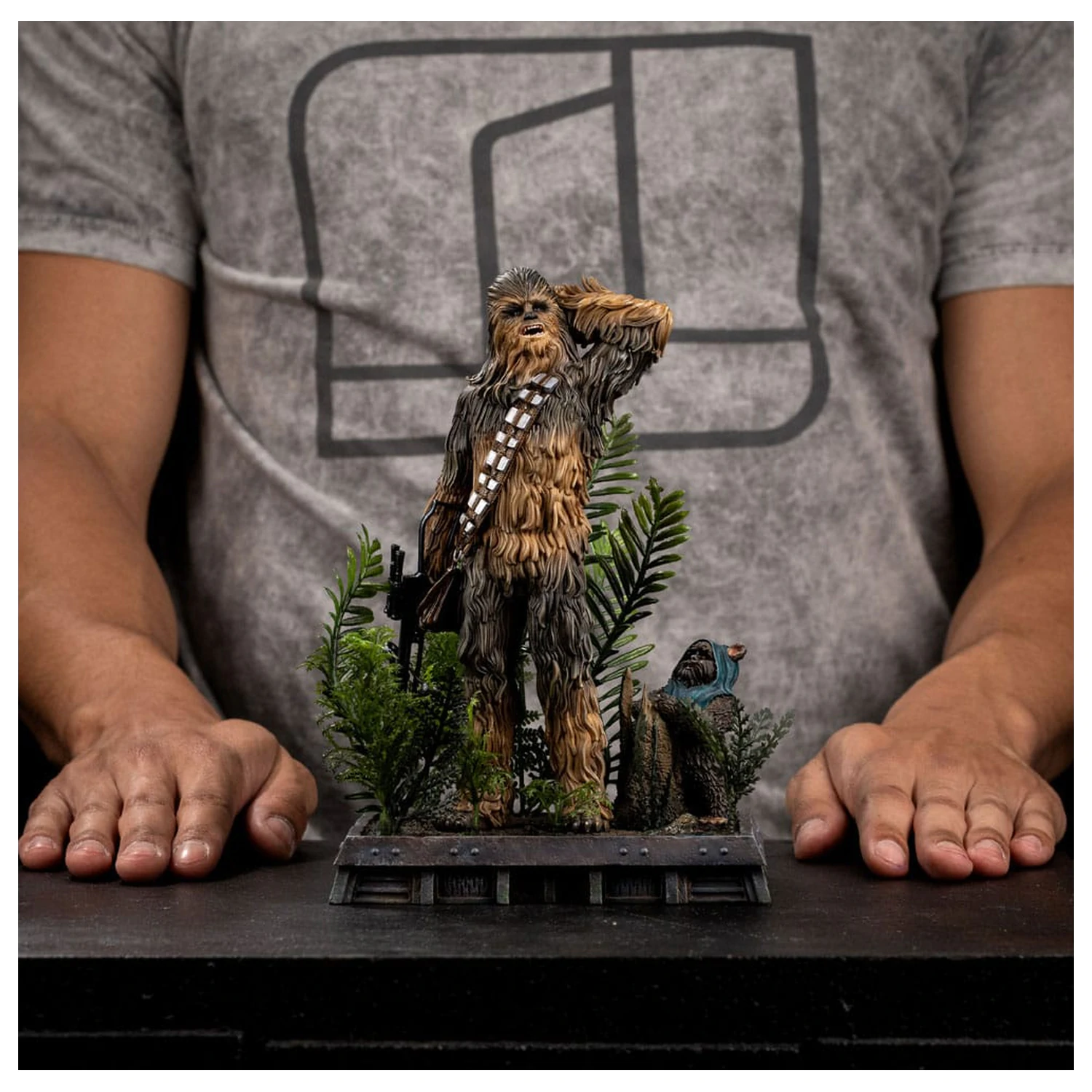 Star Wars Episode VI Art Scale Statue 1/10 Chewbacca and Tokkat 22 cm             product photo