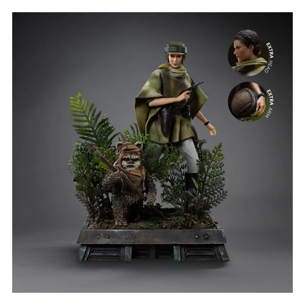 Star Wars Episode VI Art Scale Statue 1/10 Leia and Wicket 21 cm                 product photo