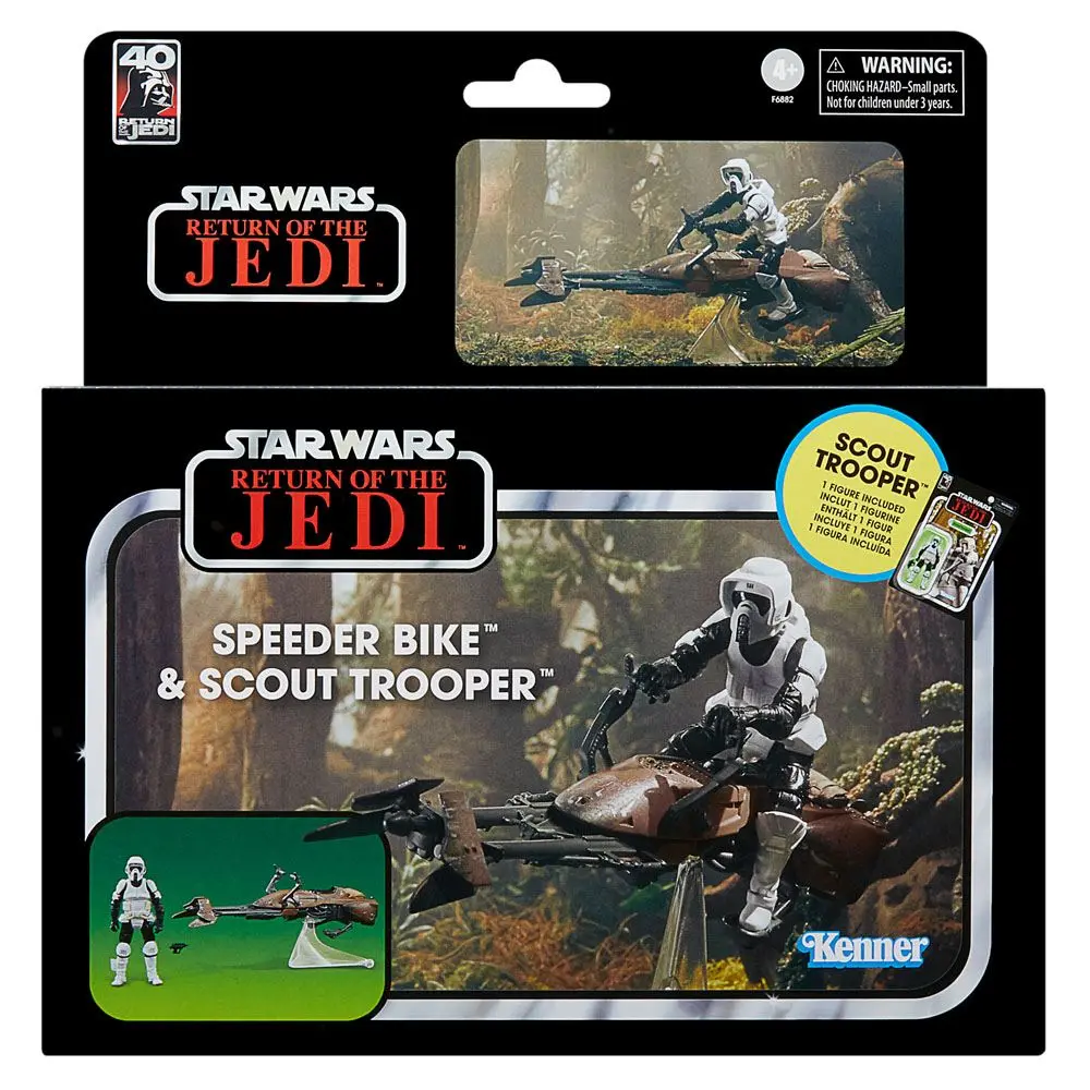 Star Wars Episode VI Vintage Collection Vehicle with Figure Speeder Bike &amp; Scout Trooper product photo