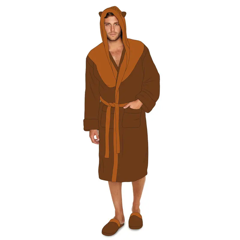 Star Wars Ewok mens fleece bathrobe product photo