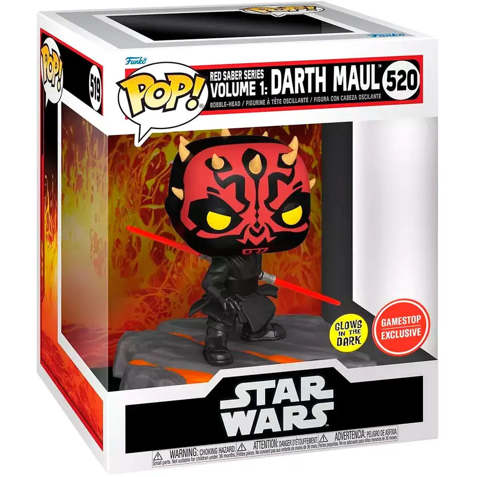 Star Wars POP! Deluxe Vinyl Figure Red Saber Series Volume 1: Darth Maul(GW) 9 cm product photo