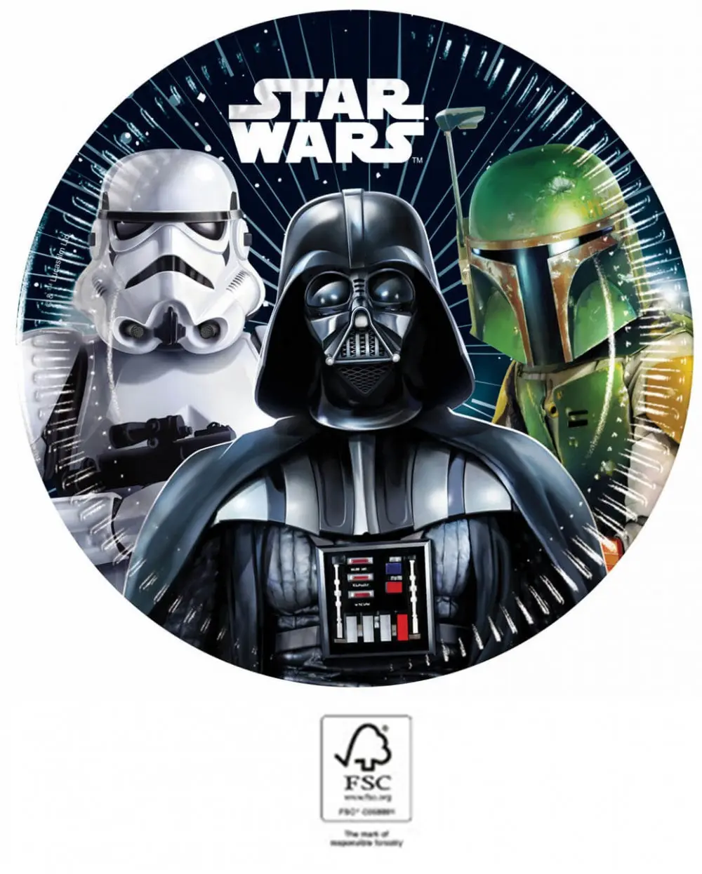 Star Wars Galaxy paper plates 8 pcs 20 cm FSC product photo