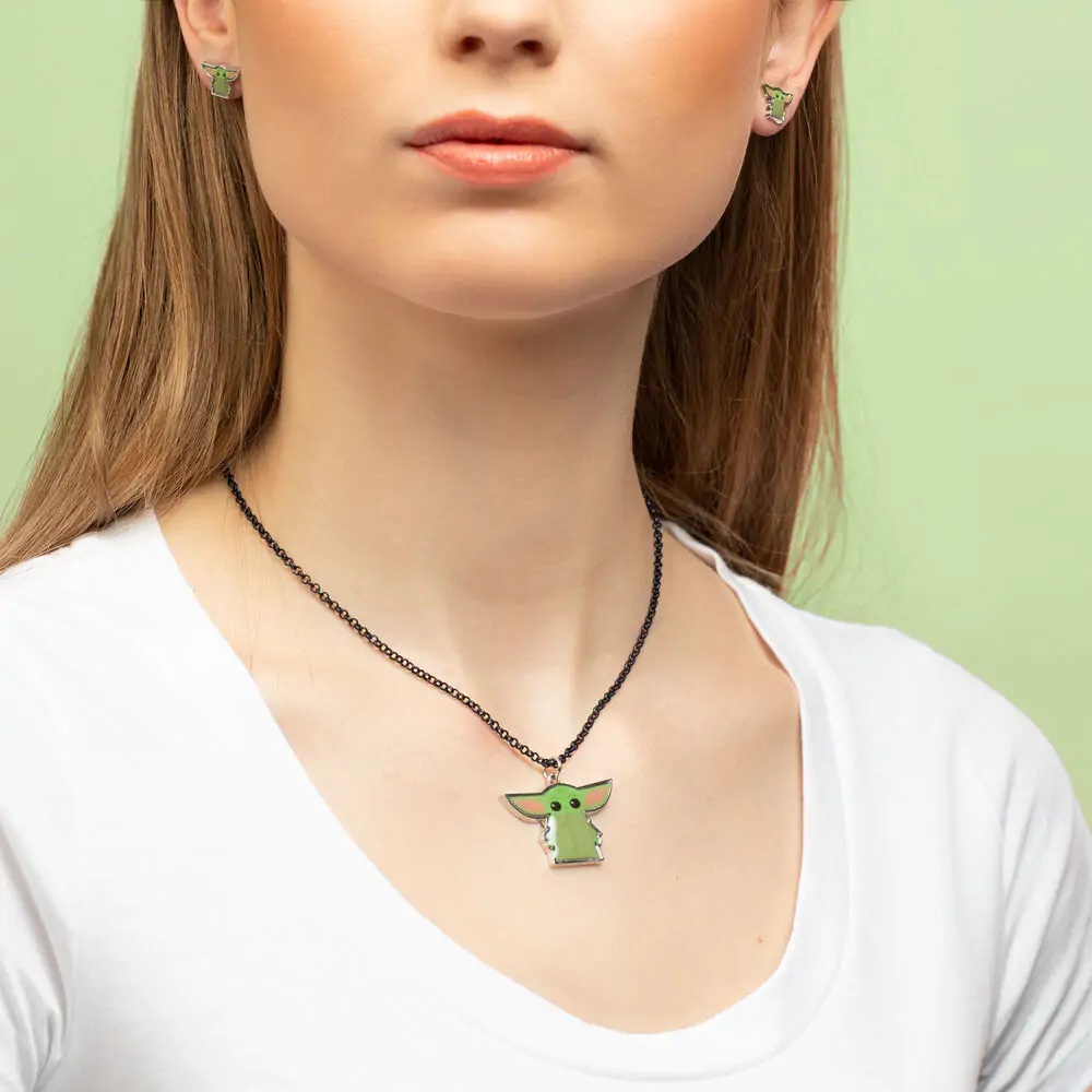Star Wars Grogu Set necklace and earrings product photo