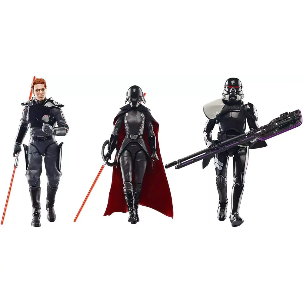 Star Wars Jedi Fallem Order Second Sister Cal Kestis Purge Trooper pack 3 figures 15cm product photo