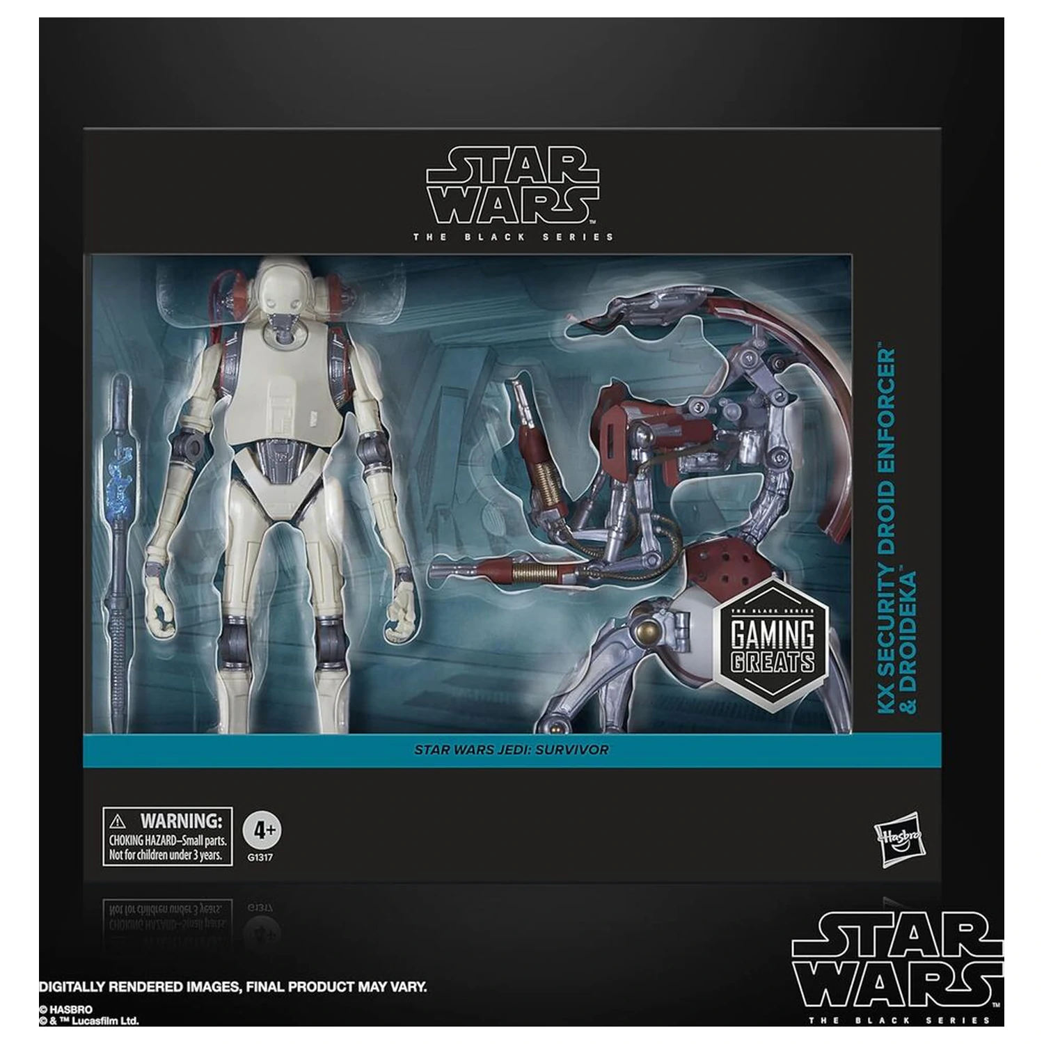 Star Wars Jedi Survivor KX Security Droid Enforcer & Droideka pack 2 figures 15cm product photo