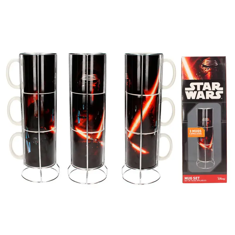 Star Wars Kylo Ren 3 stackable mugs set product photo