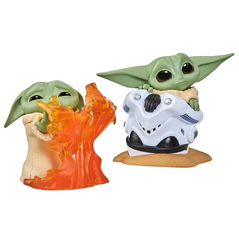 Star Wars Mandalorian Bounty Collection The Child Helmet Hiding and Stopping Fire pack 2 figures product photo
