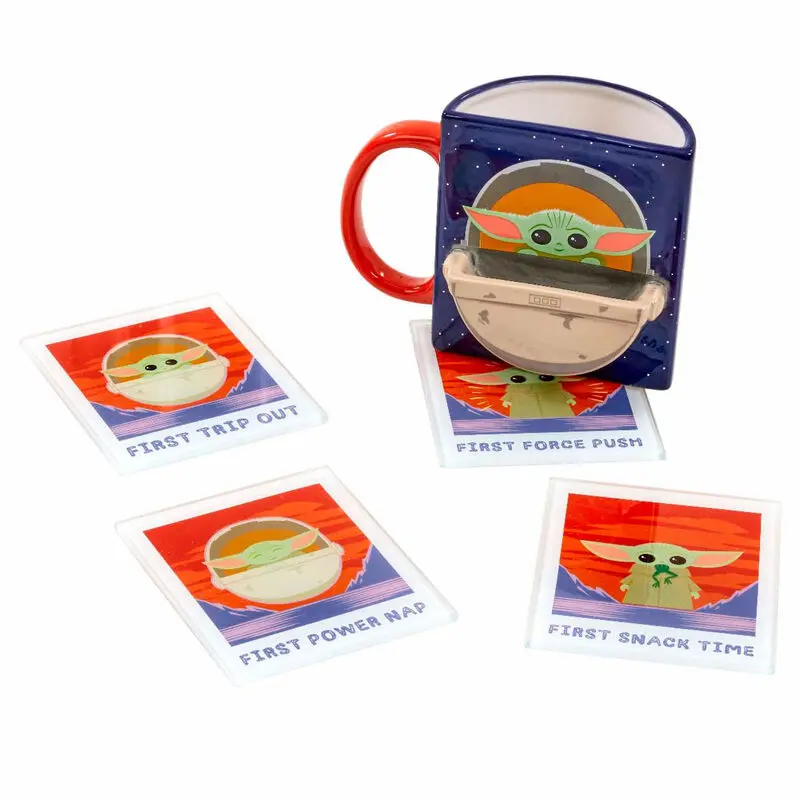 Star Wars Mandalorian Yoda The Child coaster set product photo