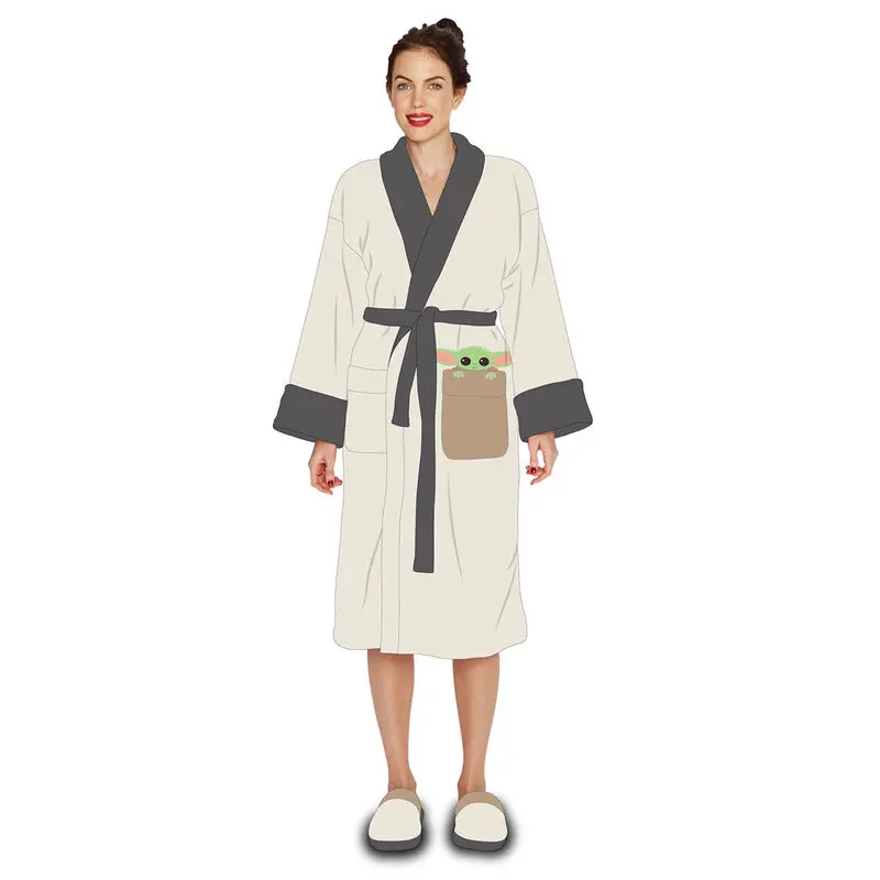 Star Wars Mandalorian Yoda The Child ladies fleece bathrobe product photo