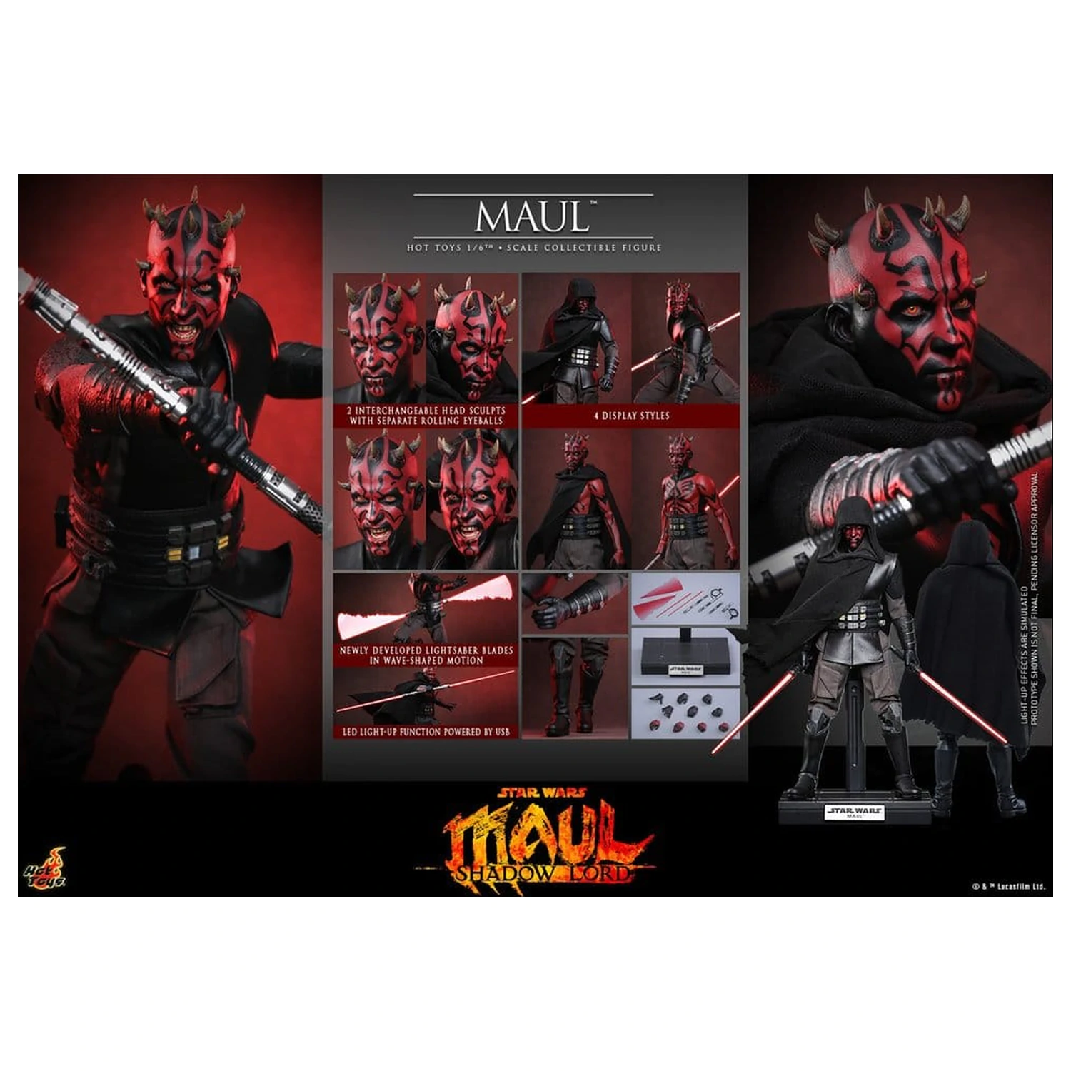 Star Wars: Maul - Shadow Lord Television Masterpiece Action Figure 1/6 Maul 29 cm product photo