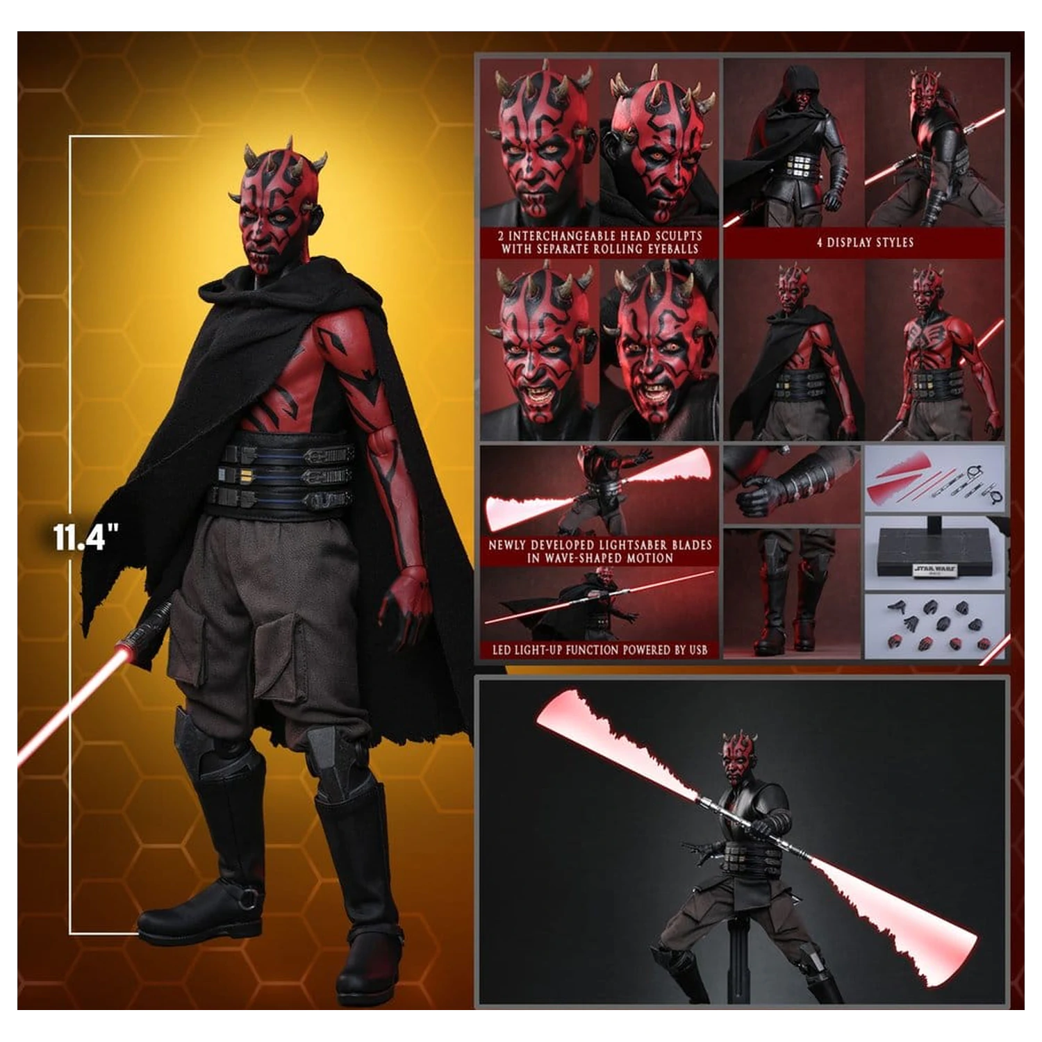 Star Wars: Maul - Shadow Lord Television Masterpiece Action Figure 1/6 Maul 29 cm product photo
