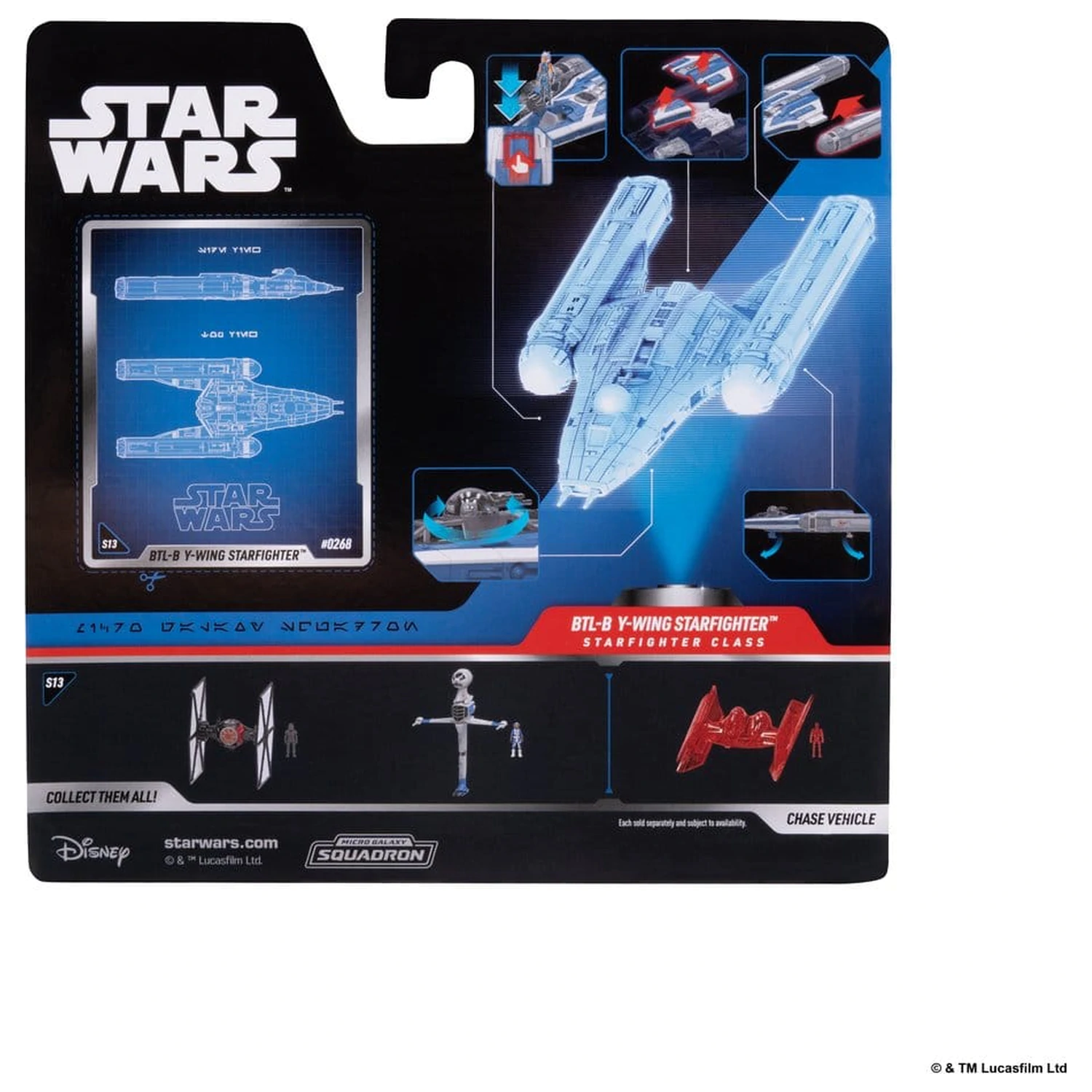 Star Wars Medium Vehicle & Figure BTL-B Y-wing & Ahsoka & R7-A7 product photo