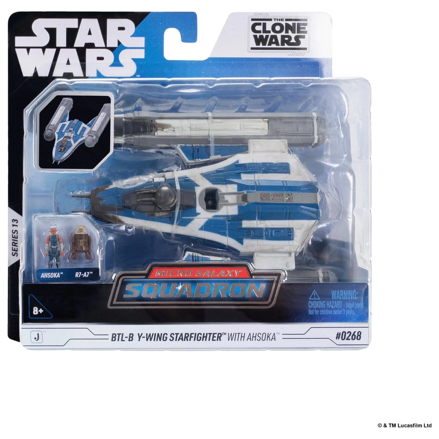 Star Wars Medium Vehicle & Figure BTL-B Y-wing & Ahsoka & R7-A7 product photo