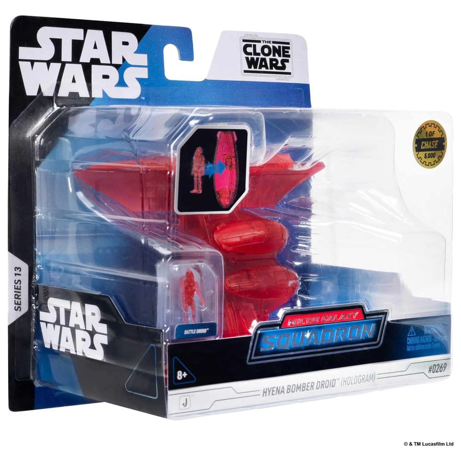 Star Wars Medium Vehicle & Figure Assortment Hyena Vulture Bomber (Red Hologram) & Battle Droid (Chase) product photo