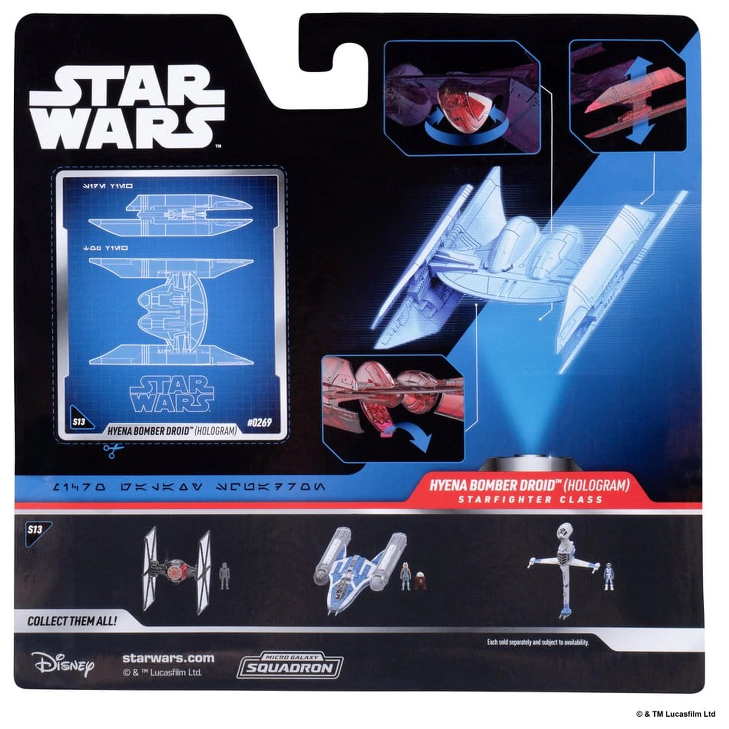 Star Wars Medium Vehicle & Figure Assortment Hyena Vulture Bomber (Red Hologram) & Battle Droid (Chase) product photo