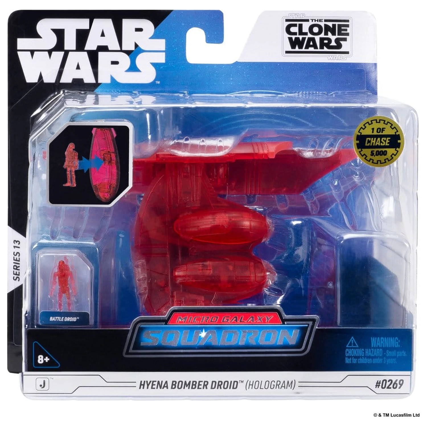 Star Wars Medium Vehicle & Figure Assortment Hyena Vulture Bomber (Red Hologram) & Battle Droid (Chase) product photo